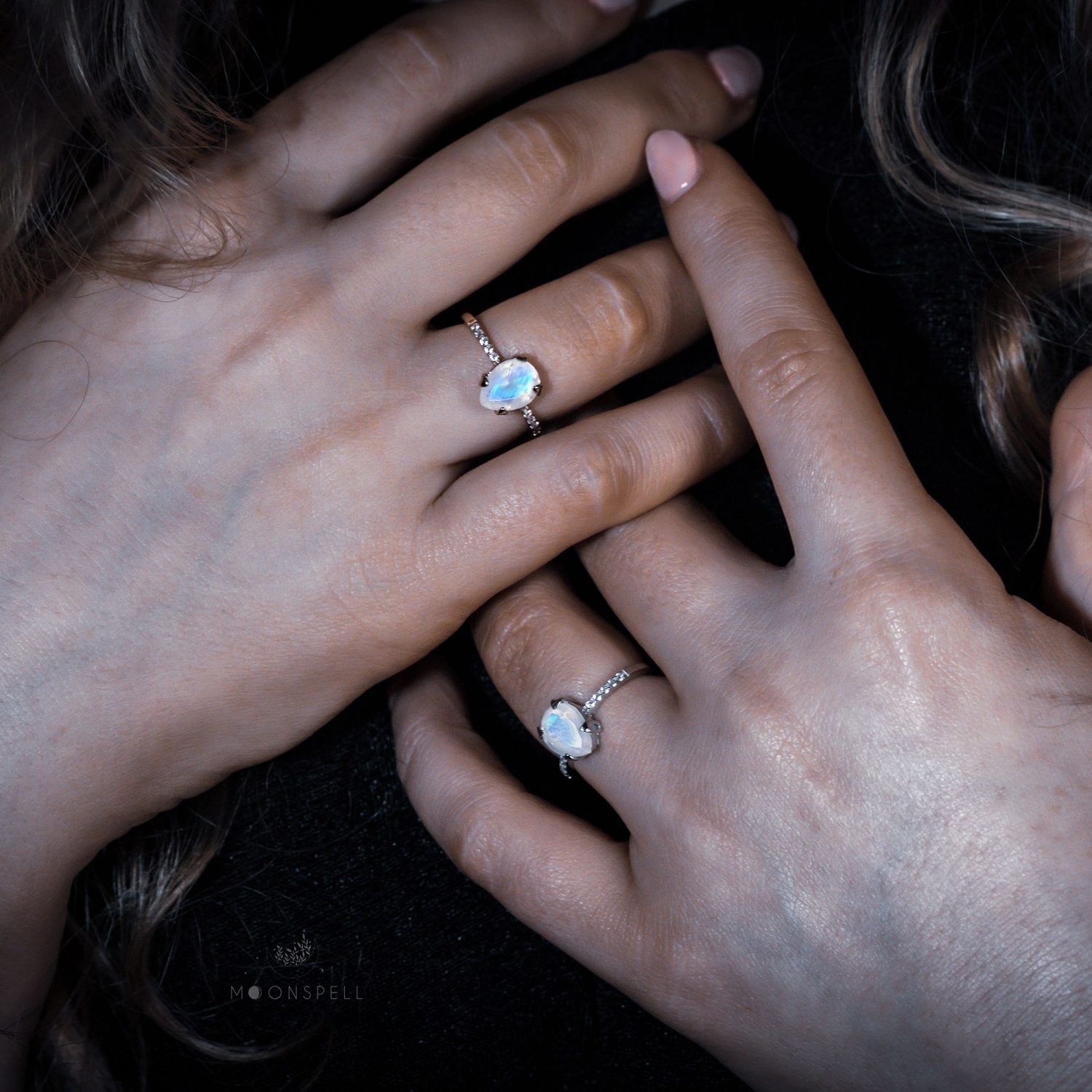 NZ moonstone ring precious fine sterling silver jewellery gift for her birthday handmade